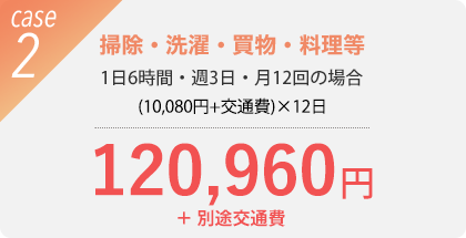 case.2 掃除・洗濯・買物・料理等